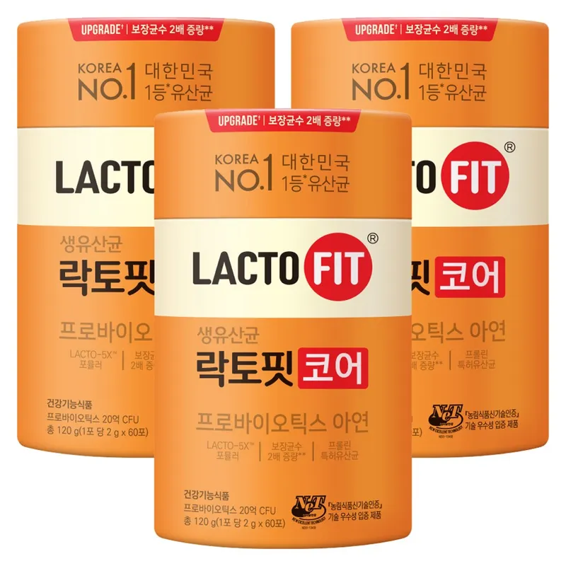 락토핏 코어 유산균 60p, 120g, 3개