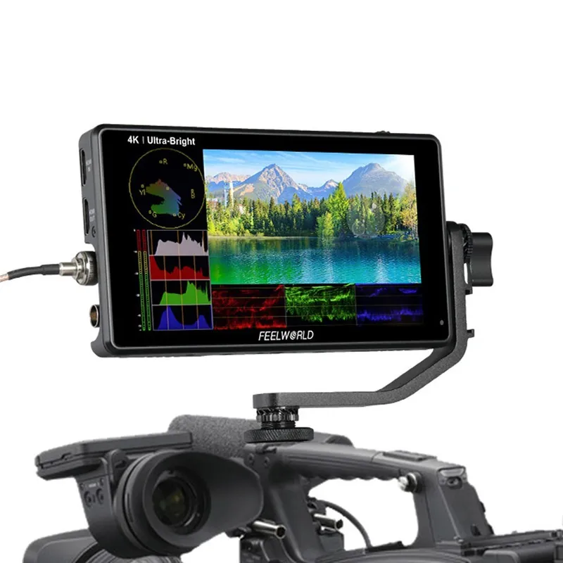 FEELWORLD LUT6 6인치 터치스크린 2600nit 밝기 방송촬영 필드 프리뷰모니터, 1개, LUT6 (HDMI 포함)