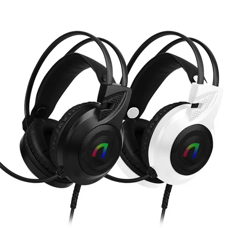 앱코 가상 7.1 RGB 노이즈 캔슬링 마이크 게이밍 헤드셋, Black, N460