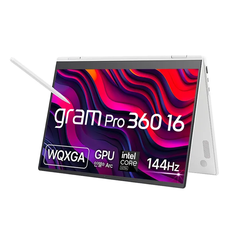 LG전자 2025 그램 프로360 16인치 16TD90TP-GX76K 프리도스 울트라7 Arc 에센스화이트 터치스크린 2IN1 스타일러스펜 고성능 가벼운 노트북, Free DOS, 16GB, 512GB, 화이트