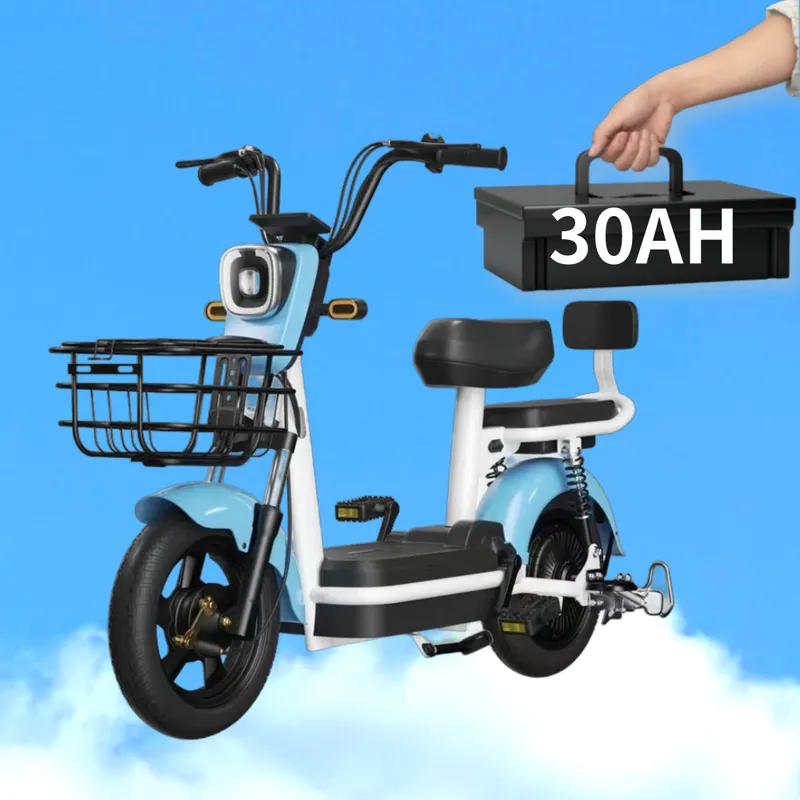 롤리버디 전동스쿠터 전기 자전거 출퇴근용, 30Ah (배터리1개), 화이트블루