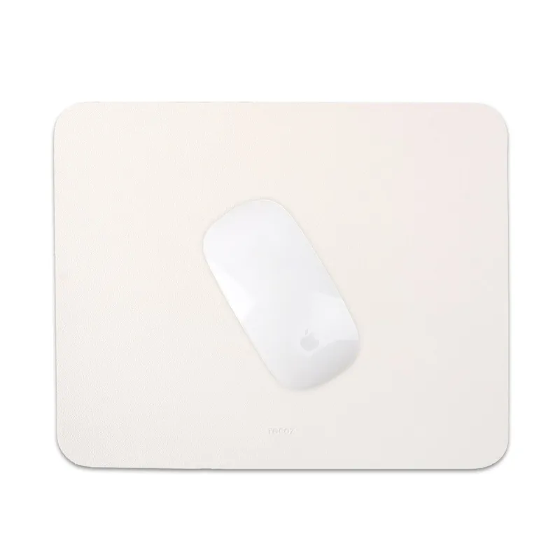 리코즈 고감도 논슬립 가죽 마우스 패드, 01 크림화이트, 1개