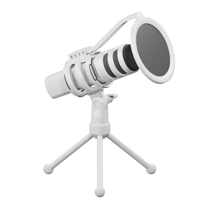 마타스튜디오 C10 방송용 녹음용 USB 스탠드 콘덴서 마이크, 화이트