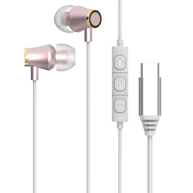 아이리버 C타입 노이즈캔슬링 알루미늄 유선 이어폰, ICP-G509, 핑크