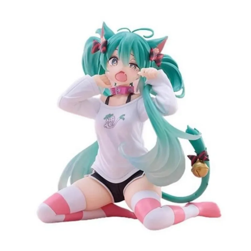 Desktop Cute T ver 하츠네 미쿠 피규어 하츠네 미쿠 피규어 고양이 귀 셔츠 공식, 1개