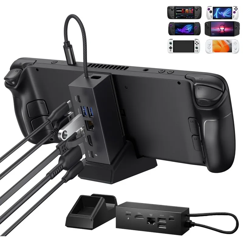 스팀덱 독 모듈러 도킹스테이션 JSAUX ROG ALLY 리전고 UMPC 호환, 1개