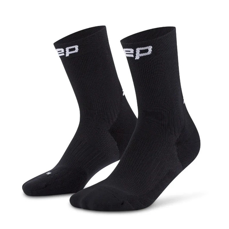 CEP 양말 코어 런 미드컷 삭스 5.0 블랙, 블랙 M (245-265mm), 1개