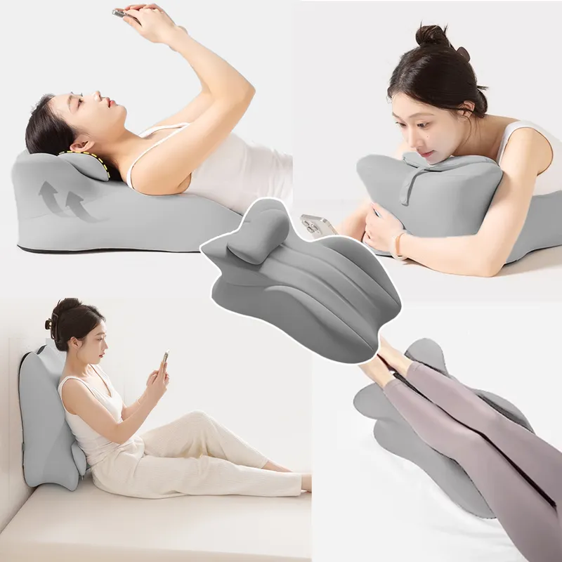 우이지아 기능성 메모리폼 쿠션 엎드려 베개 등쿠션, 1개, 그레이