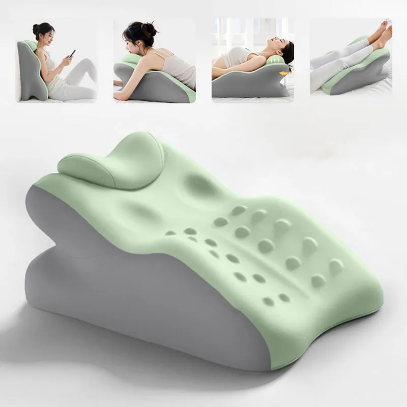 콜콜러브 다기능 엎드려자는 베개 경추베개 다리 베개 편안한 침대에서 등쿠션 책 읽기/드라마, 녹색, 1개