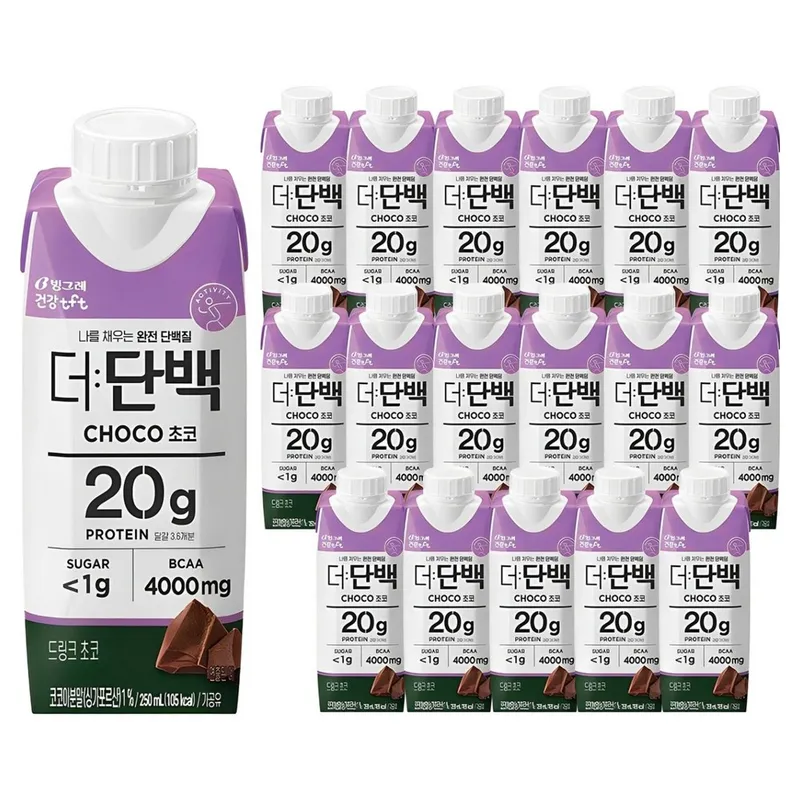 더단백 드링크 초코, 250ml, 18개