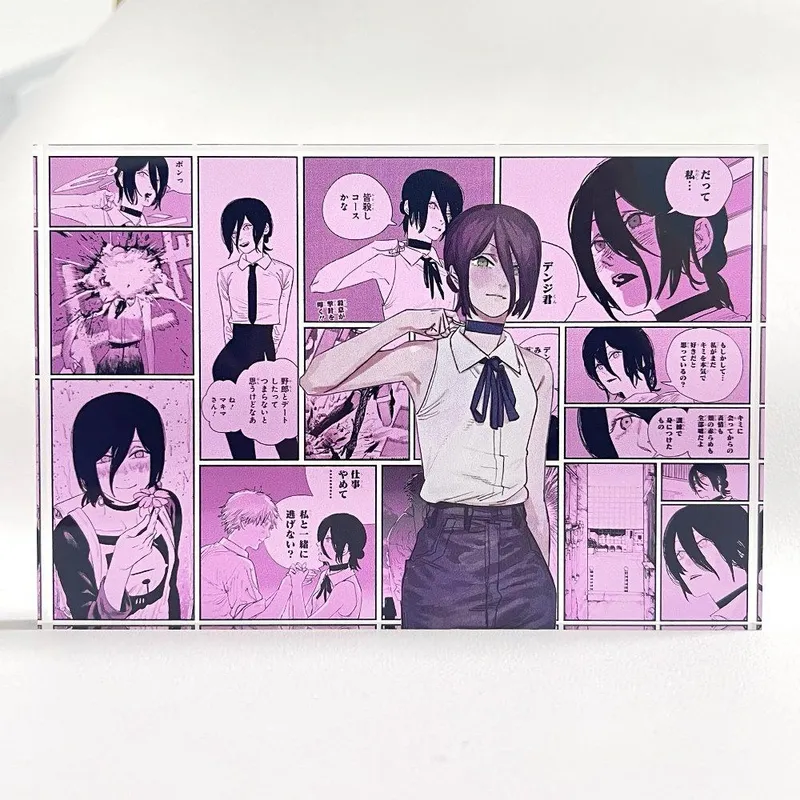 체인소맨 레제편 레제 만화 애니 장면 아크릴 스탠드 피규어 마키마 하야카와 덴지 파워 비공식 굿즈, 10, 1개