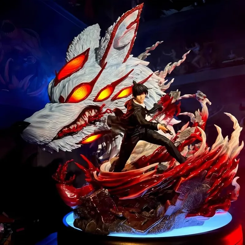 하야카와 아키 덴지 파워 곤 체인소 전기톱맨 미니피규어 체인소맨 피규어 애니메이션 조형물 장식, 1개