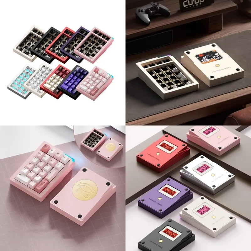 [cy] WEIKAV stars21 PLUS 알루미늄 기계식 디저털 키보드 하우징 숫자키패드 미니키패드 핫스왑DIY 객제화 외장용 gasket구조 CNC 긴항속 무선버전, stars21키트양극레드(마그네틱바닥판없음)800mah