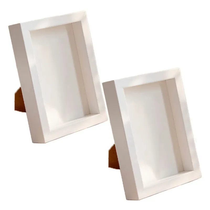 언헤브 테이블 포토 액자, E 화이트, 2개