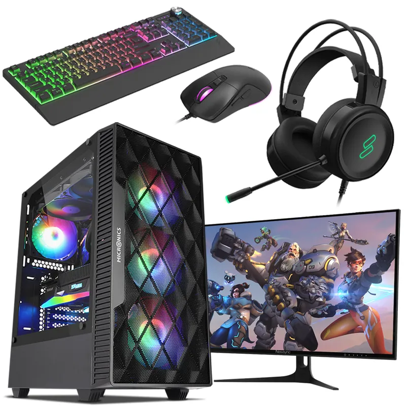 피씨오브플레이어 컴퓨터 게이밍 조립컴퓨터 올인원 풀세트 모니터포함 고사양PC 오버워치 피파, 풀세트 01번, 라데온 RX Vega 8, 8GB, 256GB, WIN11 Home