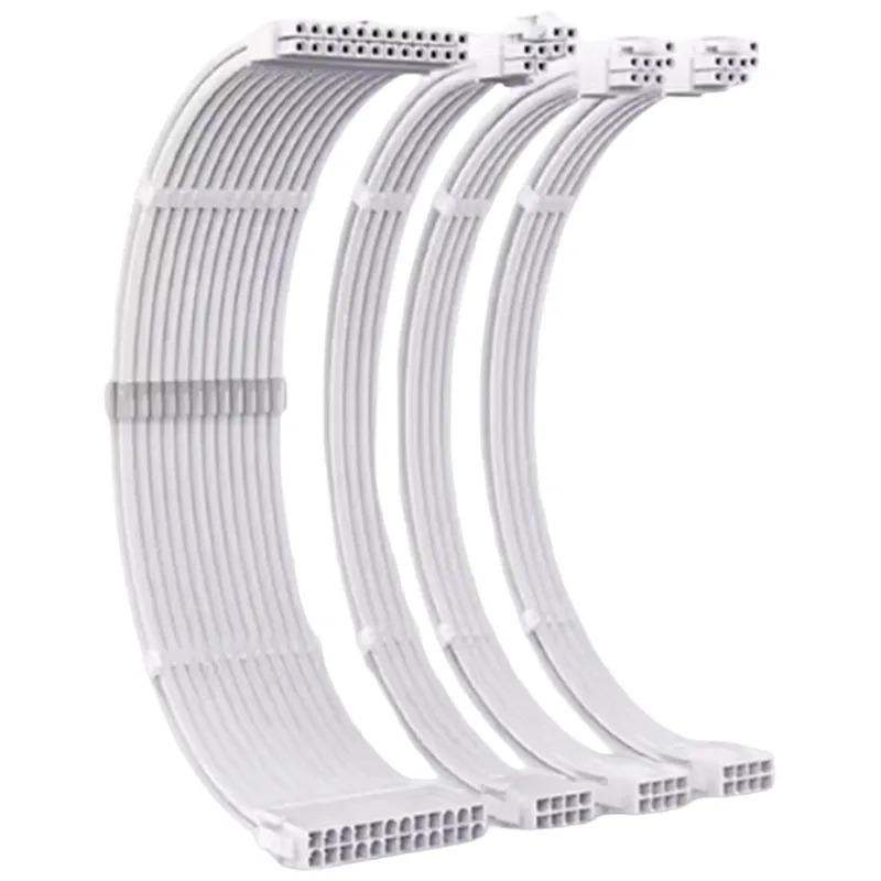 비티즈 슬리빙 케이블 전원 연장 케이블 4종 풀세트 화이트, 30cm, 1세트