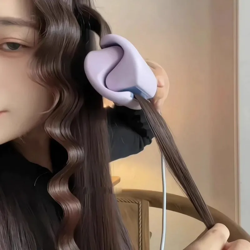 S컬고데기 여신머리 똥손가능 스타일링 온도조절 여신파마 물결고데기 물결펌, FREE, (고급형)핑크 4000W 음이온
