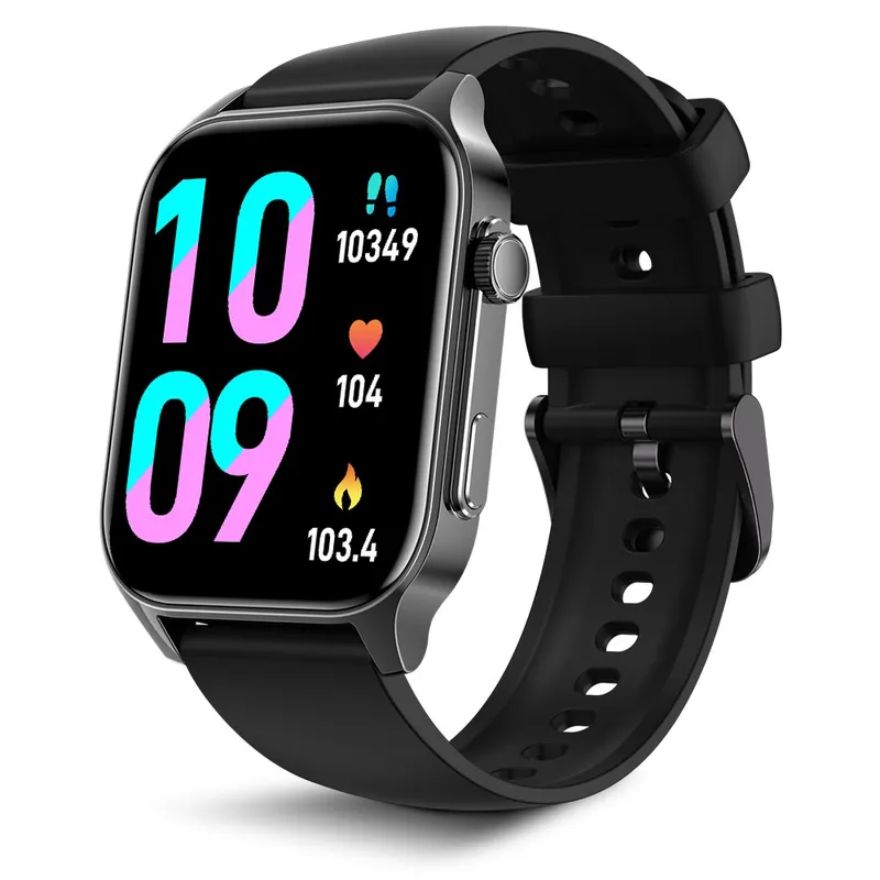 와피크 통화가능 블루투스 스마트워치 X5S 1.91인치 대화면 한글판, 블랙, 4.8cm, GPS + 블루투스