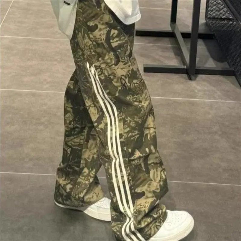 Vezri 남녀공용 봄 가을 와이드 팬츠 오버핏 바지 Acc