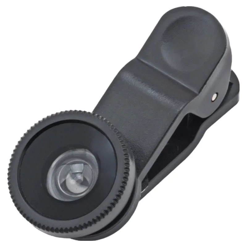 구스페리 3 in 1 광각 볼록 접사 셀카 렌즈 세트, 블랙, 1세트