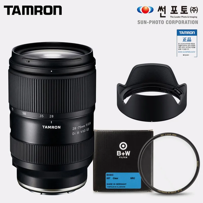 탐론 28-75mm F/2.8 Di III VXD G2 A063 소니 FE렌즈 + 겐코 AIR MC 67mm 필터, (필터 변경) 렌즈+B+W BASIC 필터 (67)