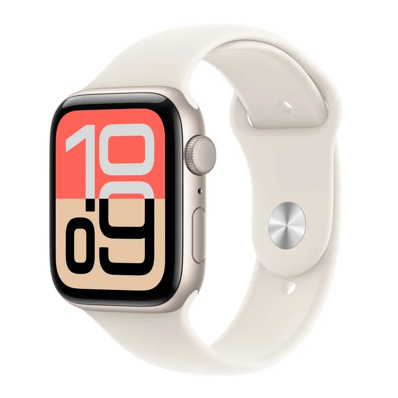 Apple 2025 애플워치 SE3 알루미늄 케이스, 44mm, GPS, 스타라이트, M/L