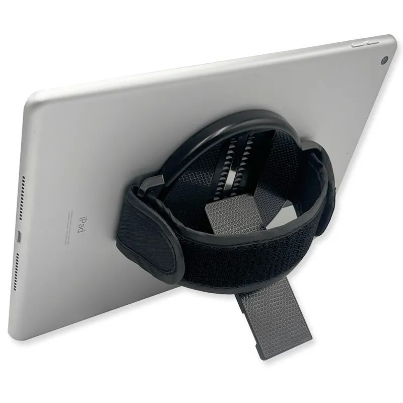 부착형 태블릿 그립톡 회전 캐치탭 벨크로 거치 스트랩, 1개, 블랙