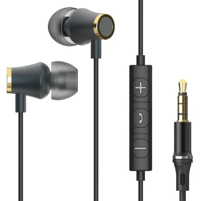 아이리버 노이즈캔슬링 갤럭시 컴퓨터 알루미늄 유선 이어폰 3.5mm, ICP-G510, 블랙