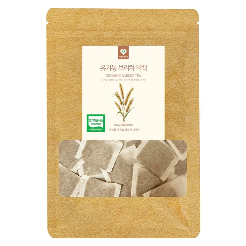 국산 유기농 볶은 보리차 티백 저온로스팅 주전자용 아기보리차, 1개, 30개입, 10g