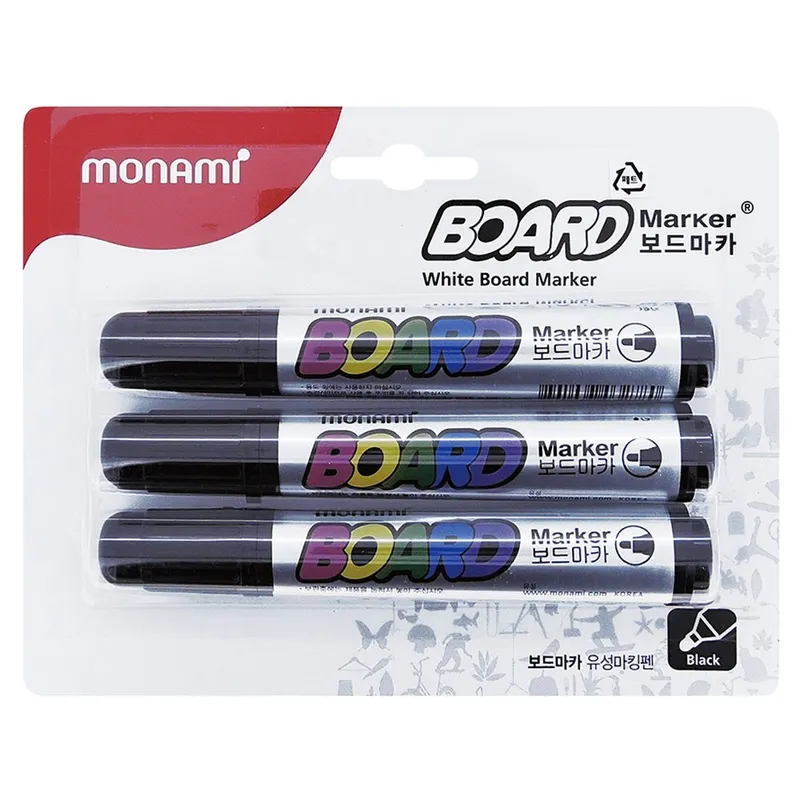 모나미 보드마카 3p, 흑색, 3개입