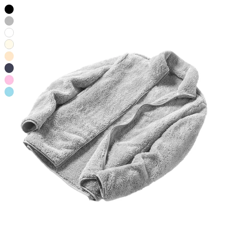 하바우 남녀공용 포근한 뽀글이 후리스 플리스 자켓 1P