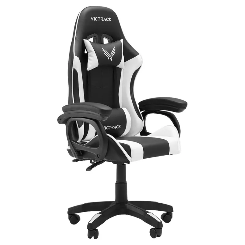 빅트랙 베이직 게이밍 의자 A-01, 블랙+화이트