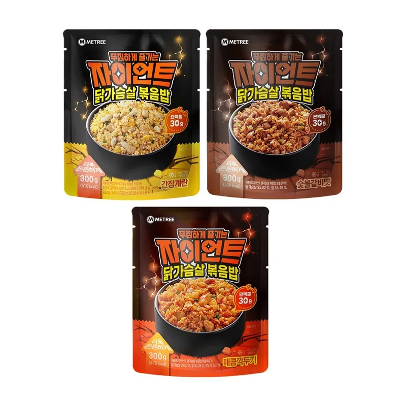 미트리 자이언트 닭가슴살 볶음밥 3종 혼합, 300g, 12개