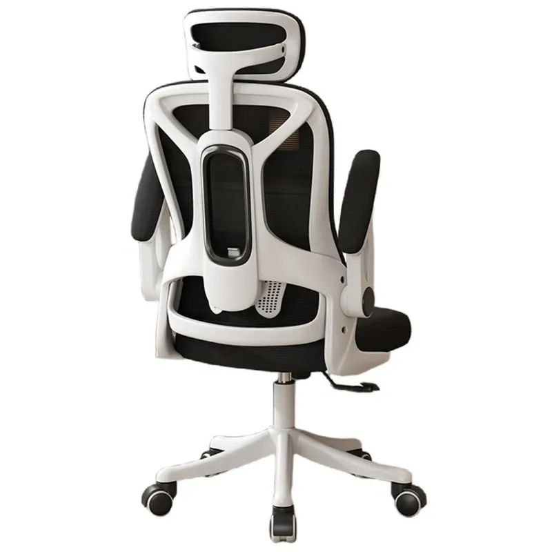 컴퓨터의자 조절 가능 허리 보호 헤드레스트 수납 가능 팔걸이 게이밍의자 SUNDI-07, 화이트블랙