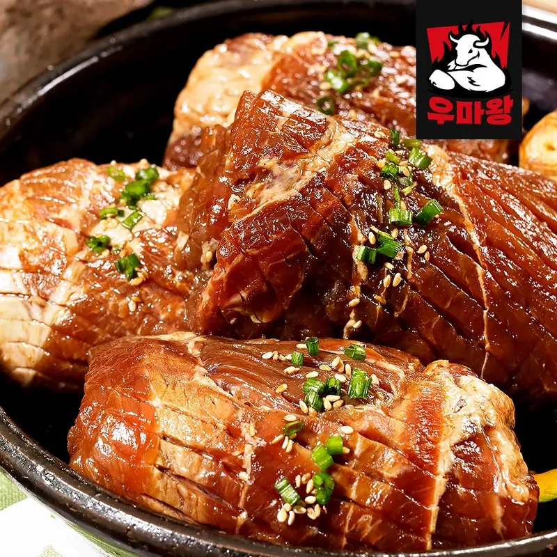 마포 끄티집 돼지왕구이 1kg+1kg (총 2kg) 노포 양념구이 돼지갈비 맛 왕돼지구이 술안주 캠핑음식, 1kg, 2개