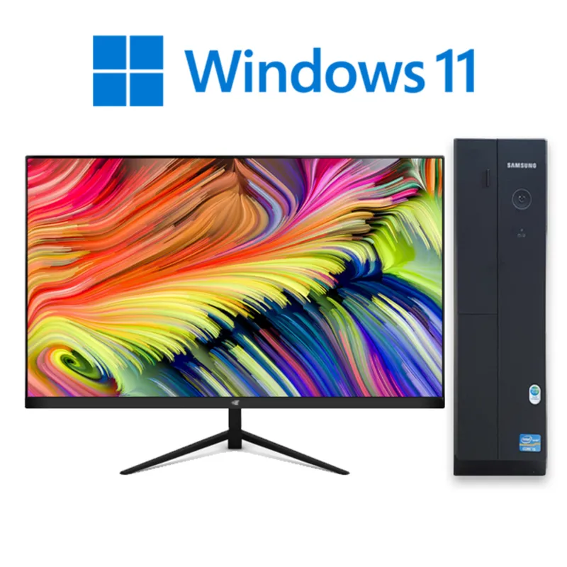 삼성 컴퓨터 본체 조립PC 모니터포함 풀세트 사무용 게이밍 데스크탑 윈도우10, 본체+24인치 풀세트, 01. i3-4130/8G/120+500