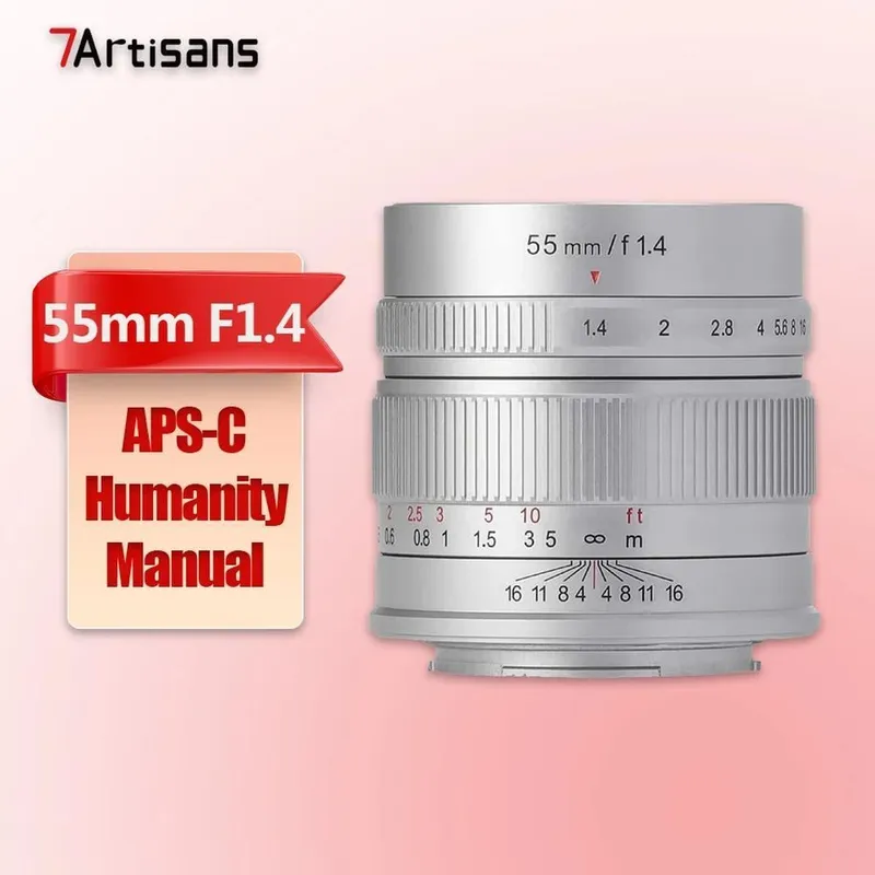 중형 망원 인문학 마운트 대형 조리개 카메라 렌즈, B. 후지 xf, 2. 55mm F1.4 Silver, 1개