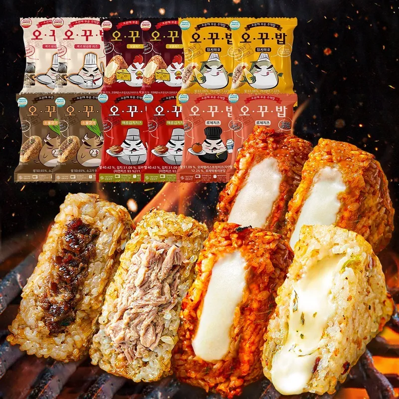 오꾸밥 오븐에 구운 주먹밥 12봉 6종 옵션 소불2+참치2+불닭2+로제2+김치2+까치2, 1세트, 100g