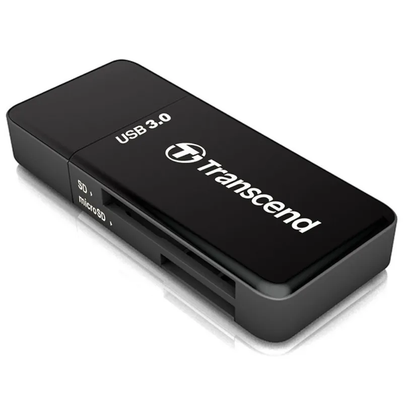 트랜센드 RDF5 USB3.0 메모리카드 리더기/마이크로SD, 블랙, 1개