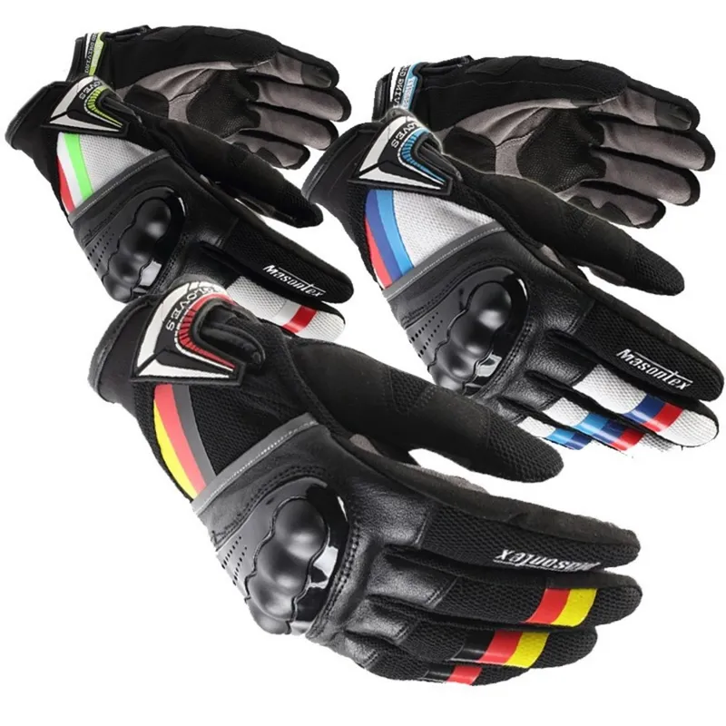 MTG-38 (FRANCE) 오토바이장갑 바이크숏글러브 스쿠터보호장갑, L, 프랑스