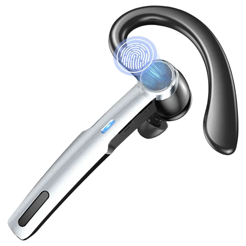 보보조조 무선 고음질 통화 노이즈캔슬링 AI ENC 귀걸이형 블루투스 이어폰, (은흑색)충전 케이스는 포함되지 않습니다, (단품-이어폰)BOBOJOJO-G11