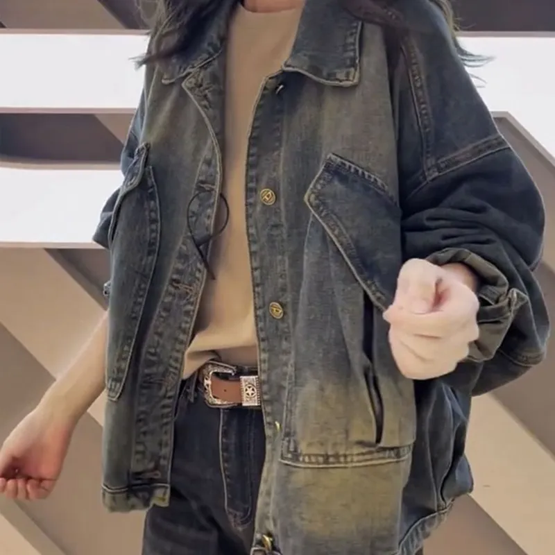 [베이직필수템] 여성 청자켓 매일입기좋은 오버핏 캐주얼아우터