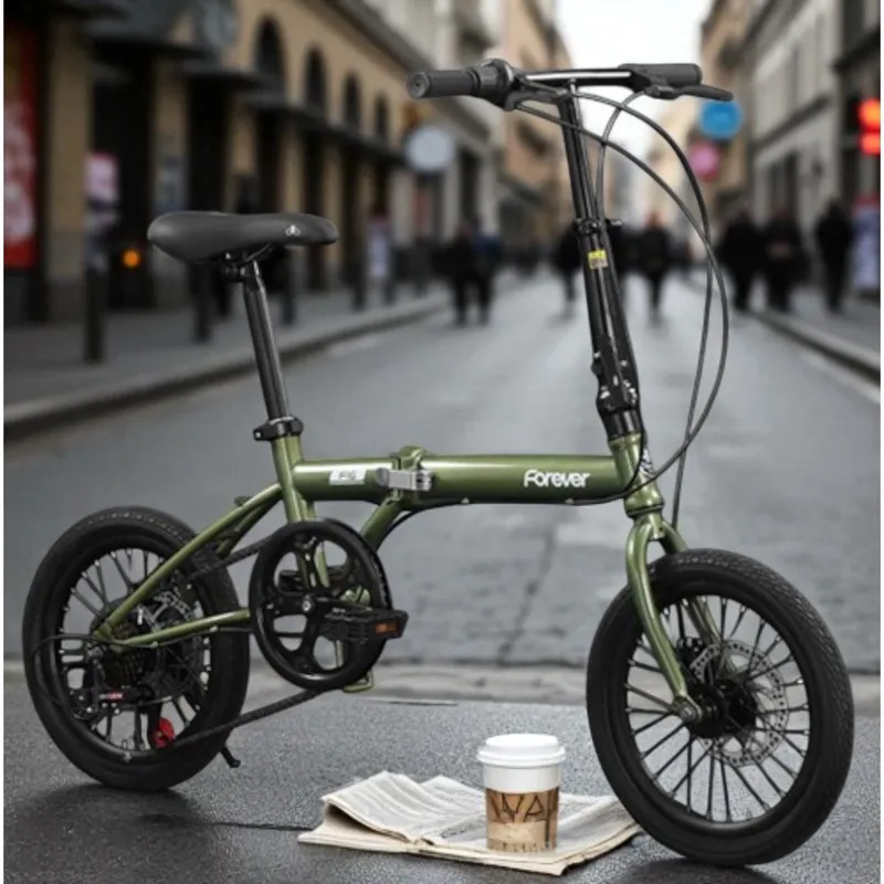 굿라이언 미니벨로 접이식 자전거 폴딩 경량 16인치 20인치, 1개, 20cm, 올리브 그린(7단)
