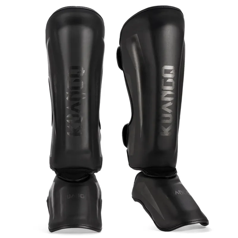 FIVING 킥복싱 MMA 무에타이 정강이 보호대 격투기 태권도, 1개, 블랙