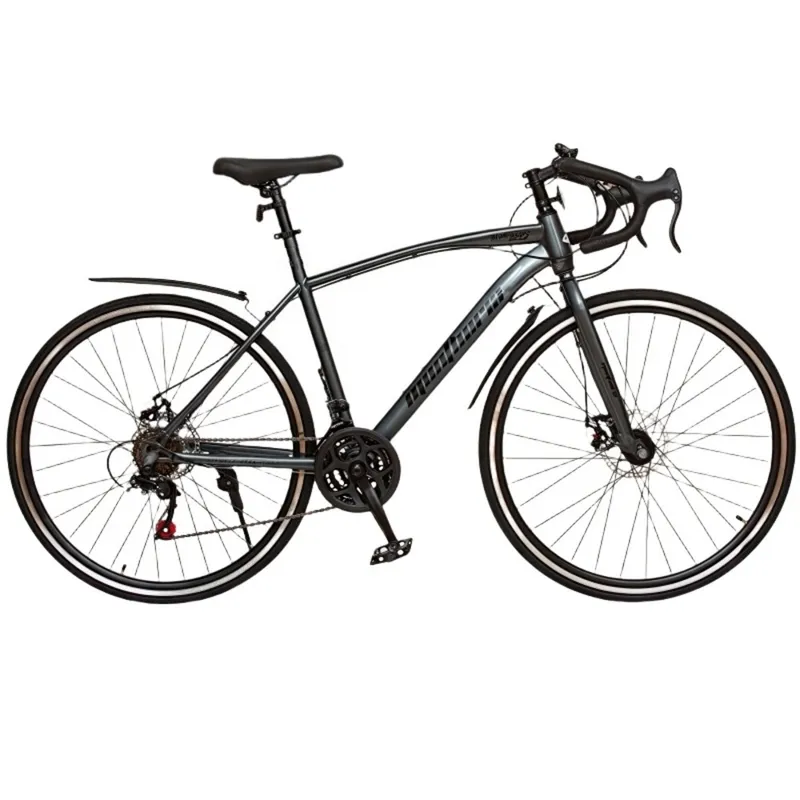Montheria 로드자전거 21단 700C 90%조립 로드바이크 C395-20, 1개, 170cm, 다크 그레이 B타입