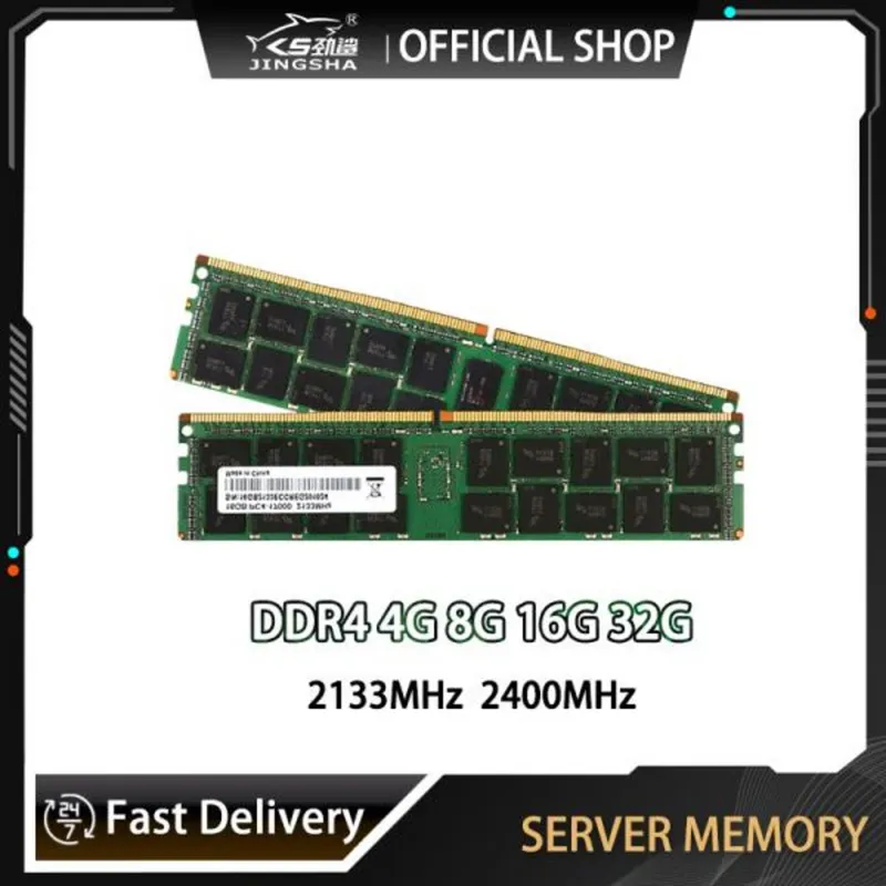 JINGSHA DDR4 ECC REG 메모리 4GB 16GB 32GB RAM 2133MHZ 2400MHZ 서버 지원 X99 마더보드 및 X99dual 메인, 15 16GB 2400x4