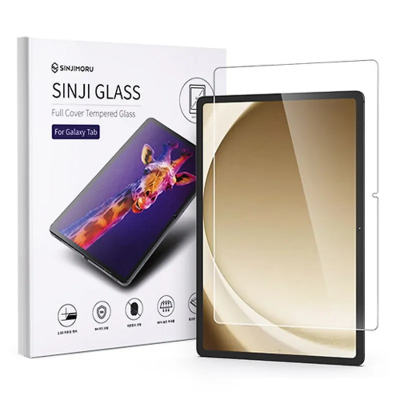 신지모루 풀커버 9H 고경도 방탄 강화유리 태블릿 액정보호필름 세트, 1개