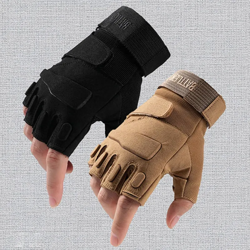 밀리터리 하드쉘T1 전술장갑 등산반장갑 오토바이 아웃도어 자전거 군용 서바이벌 스포츠, 블랙, 1개