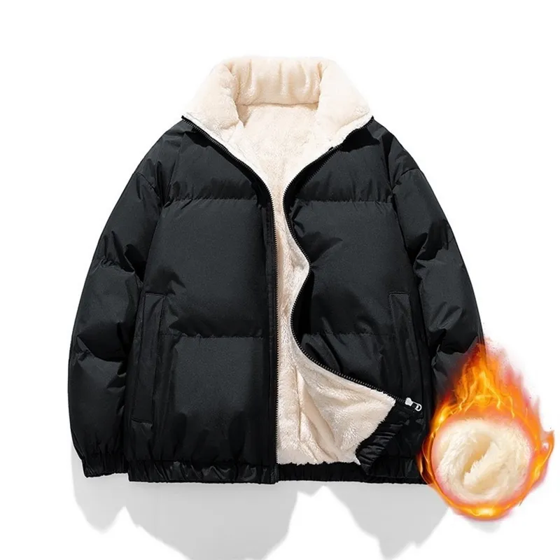 겨울 따뜻한 양털 하이넥 패딩 기능성 방수 방풍 숏 잠바 베이잉