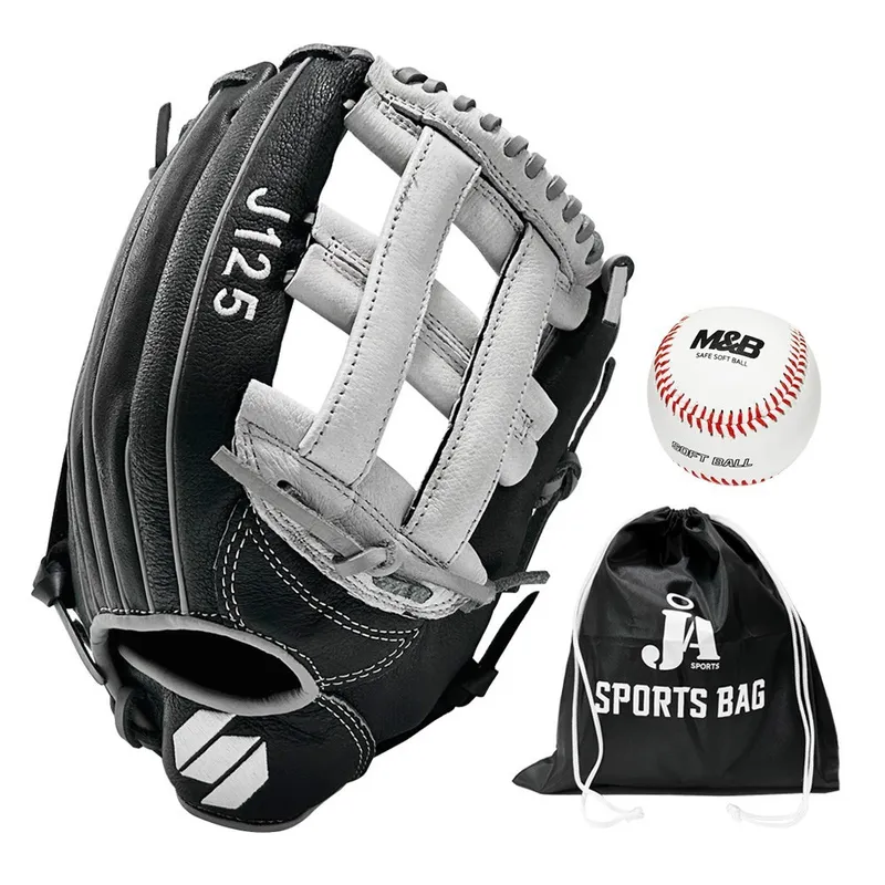 썬버드 천연가죽 돈피 야구글러브 세트, 1세트, 우투(왼손착용)